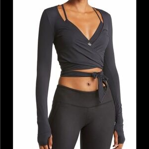 AL Wrap Front Long Sleeve Top